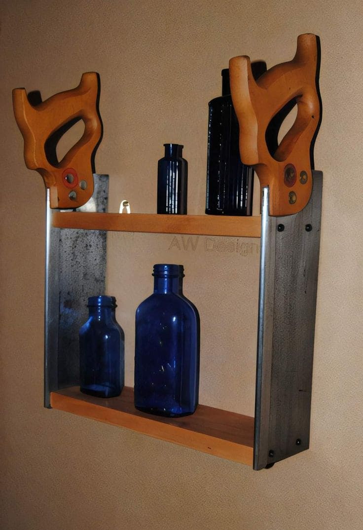 Vintage Saw Shelf Statement