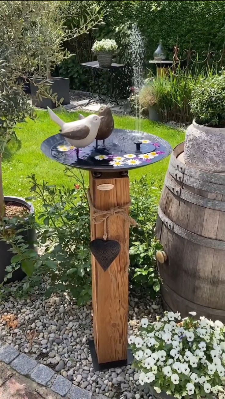 Elegant Pedestal Birdbath