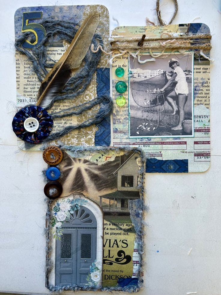 Vintage Mixed Media Story Cards