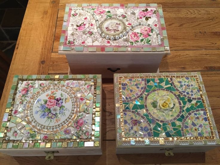 Mosaic Jewelry Boxes with Elegance