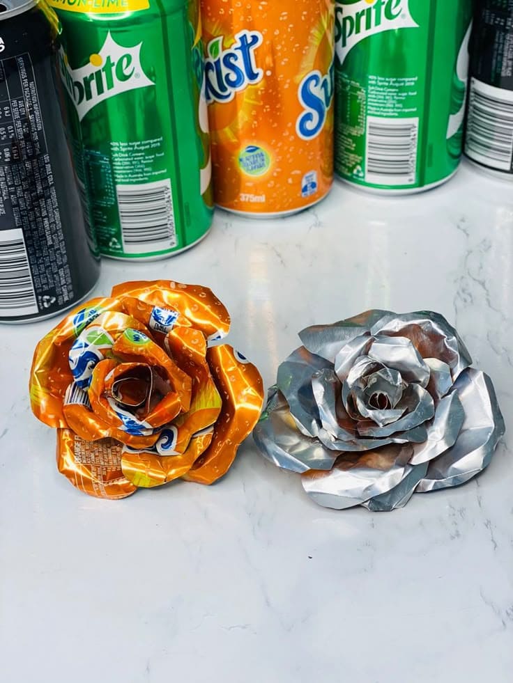 Stunning Handmade Soda Can Roses