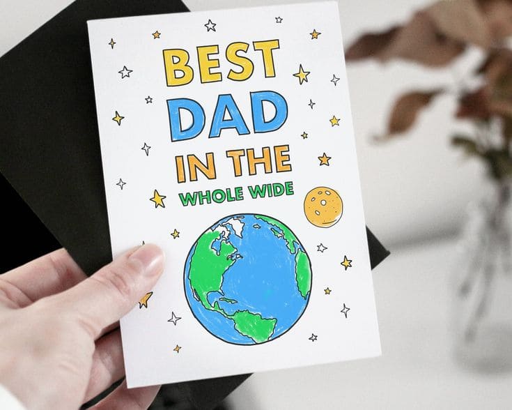 Best Dad in the Whole Wide World Card
