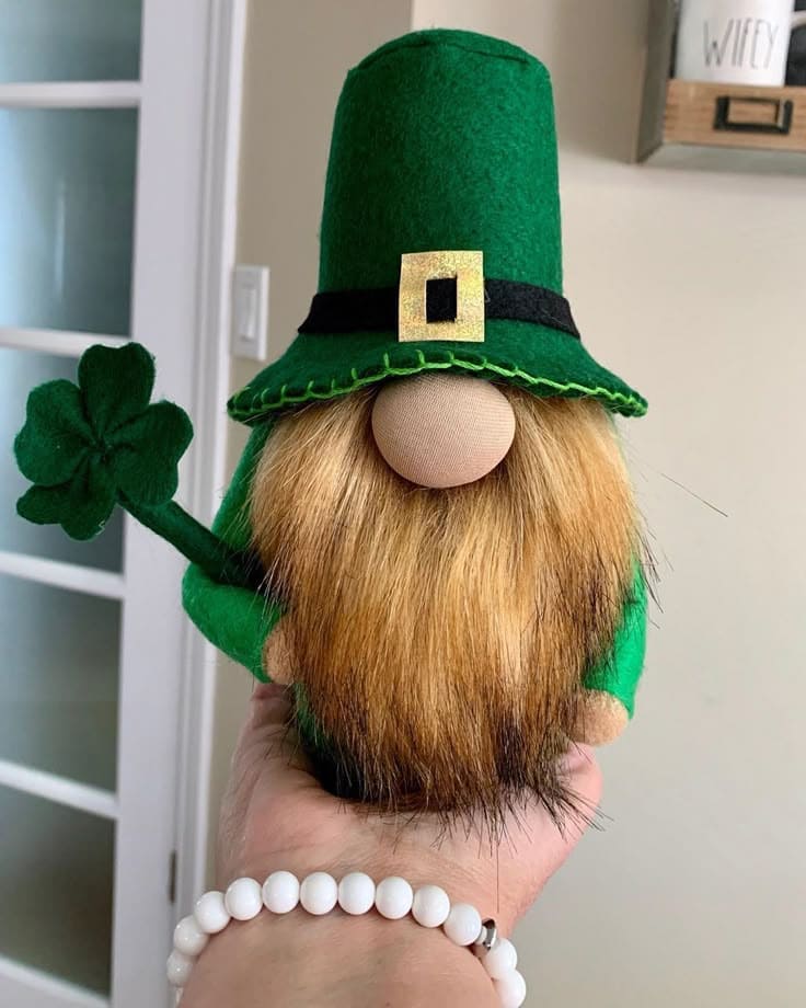 Adorable St. Patricks Day Leprechaun Gnome
