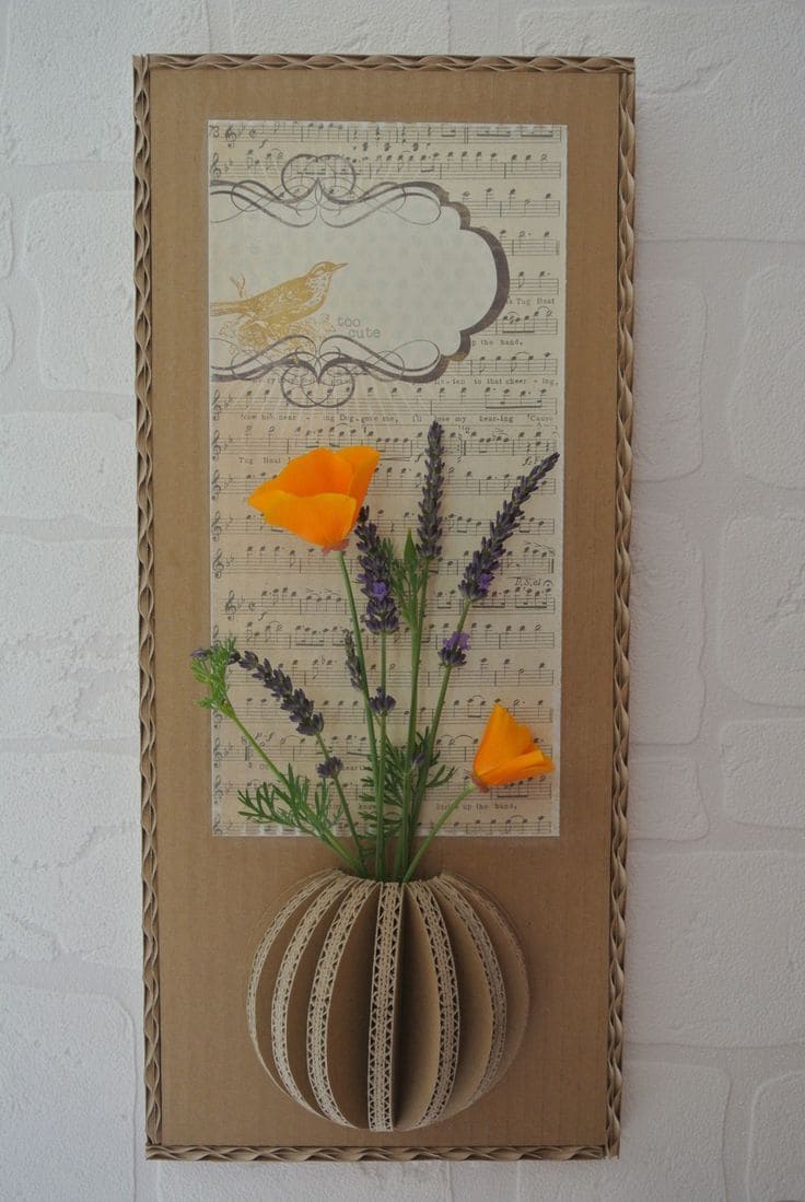 Charming Cardboard Floral Vase
