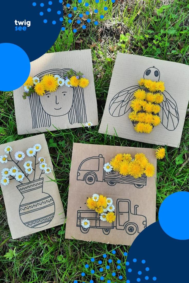 Blossoming Cardboard Canvases