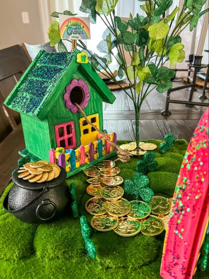 Creative St. Patricks Day Leprechaun Cottage
