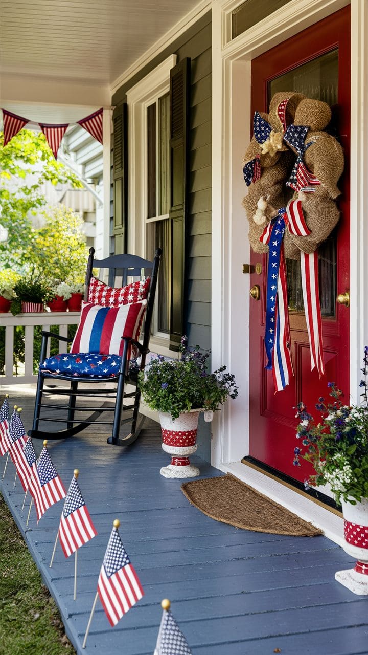 Cozy Patriotic Porch Perfection