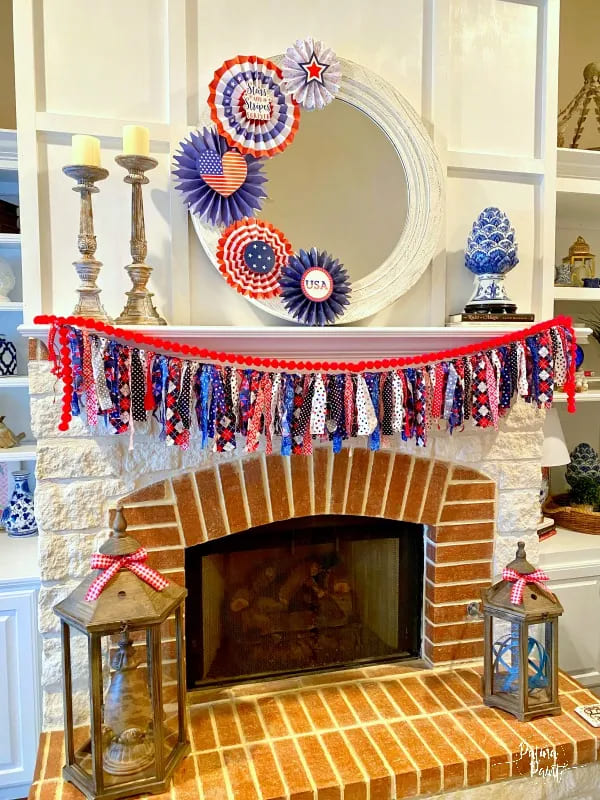 DIY 4th of July Fabric Garland
