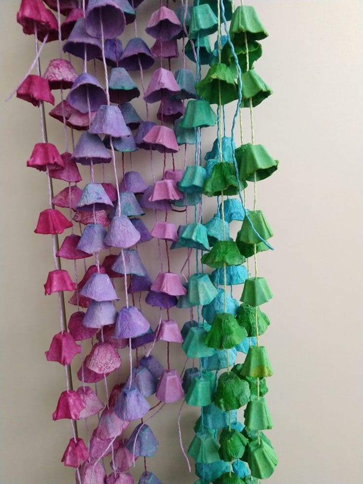 Egg Carton Flower Garland