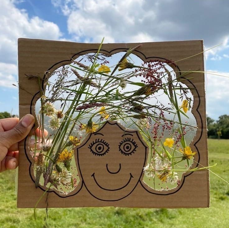 Ethereal Cardboard Portrait Sun-catching