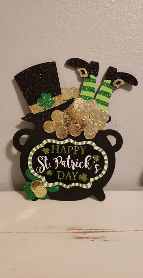 Whimsical Pot of Gold Door Hanger Wonder