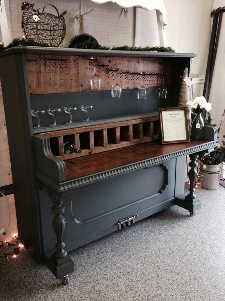Grand Upcycled Piano Bar Elegance