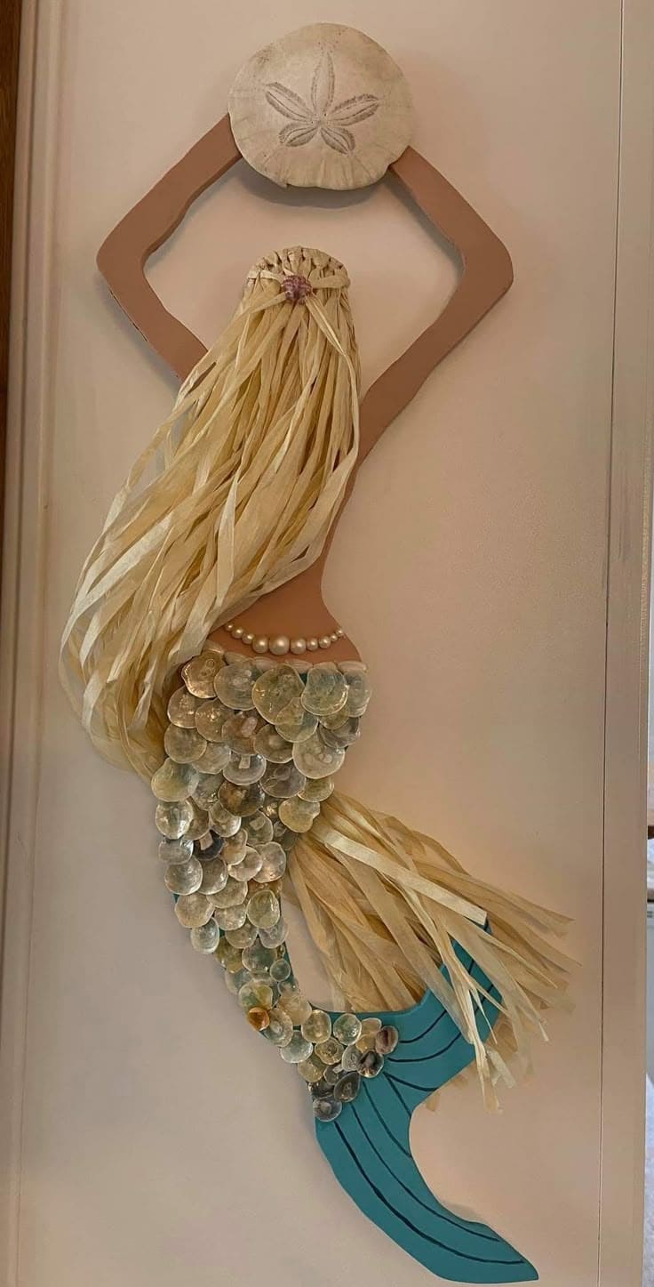 Sea-Inspired Mermaid Wall Hanging