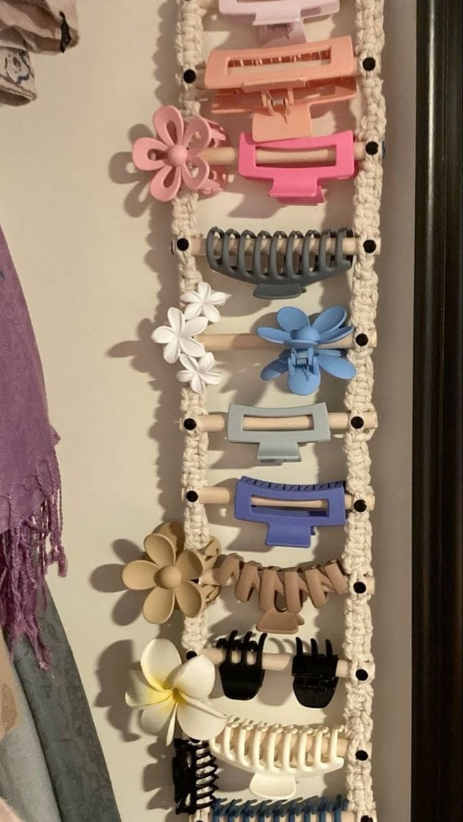 Crochet Hair Clip Organizer