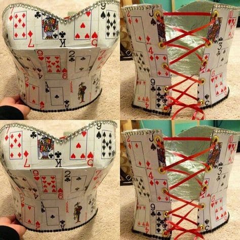 Glamorous Card Corset Fashion Statement