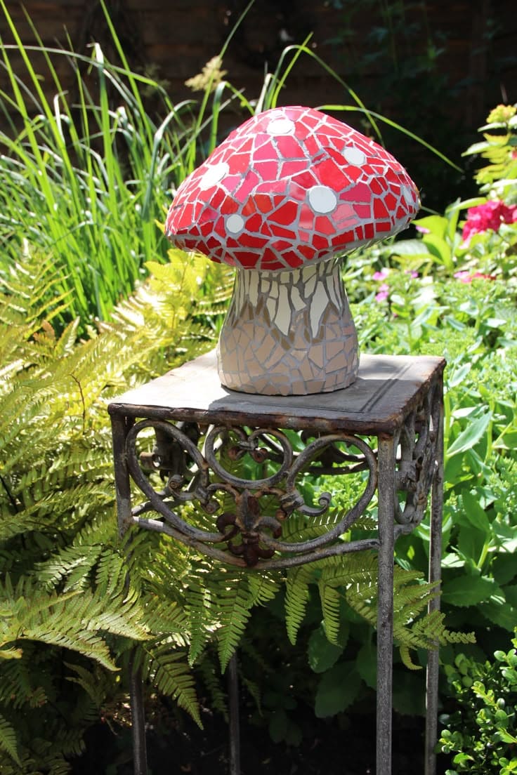 Whimsical Mosaic Mushroom