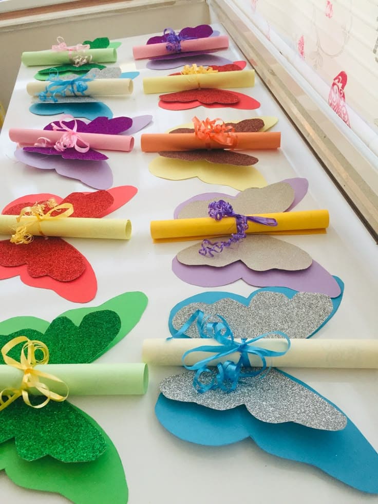 Whimsical Butterfly Message Scrolls for Mom