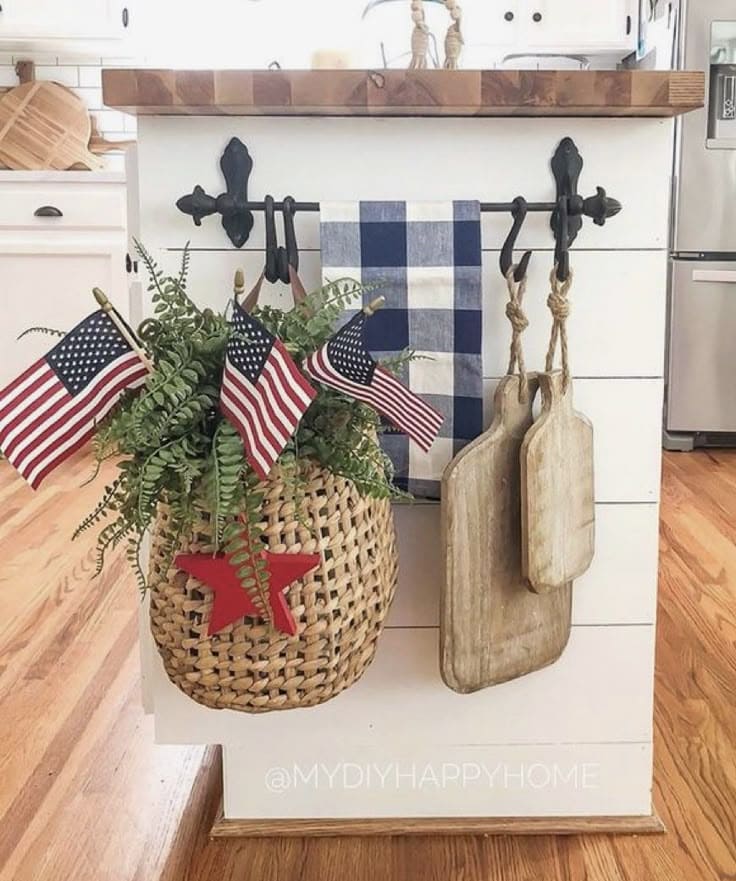 Charming Patriotic Kitchen Corner