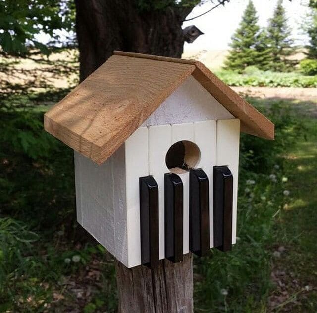 Piano Key Birdhouse Haven
