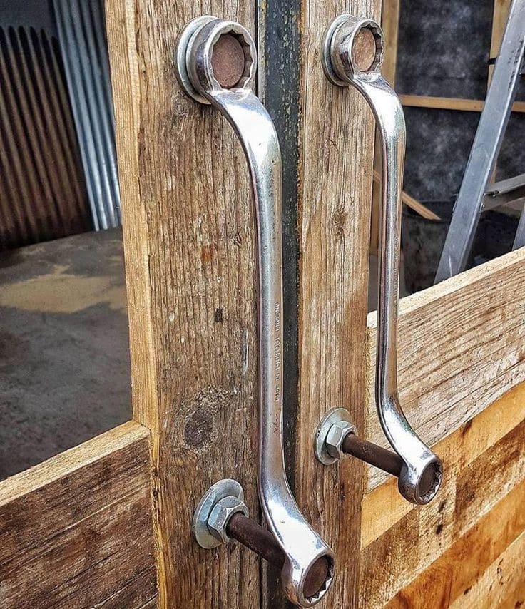 Rustic Wrench Door Handles