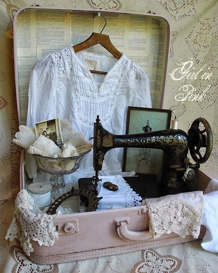 Charming Suitcase Sewing Kit