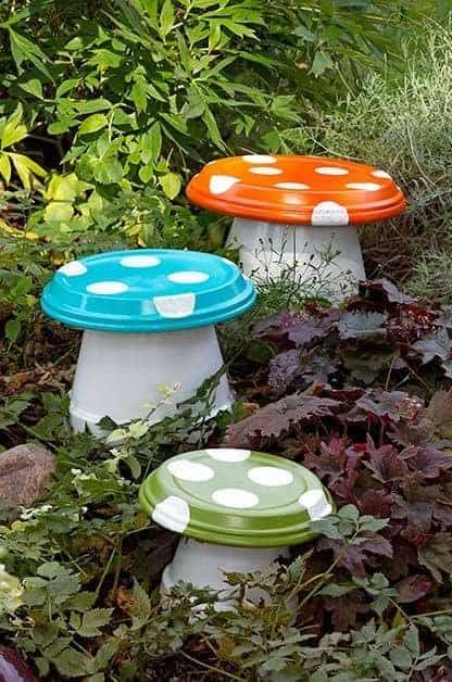 Upside-Down Planter Mushroom Garden Stools