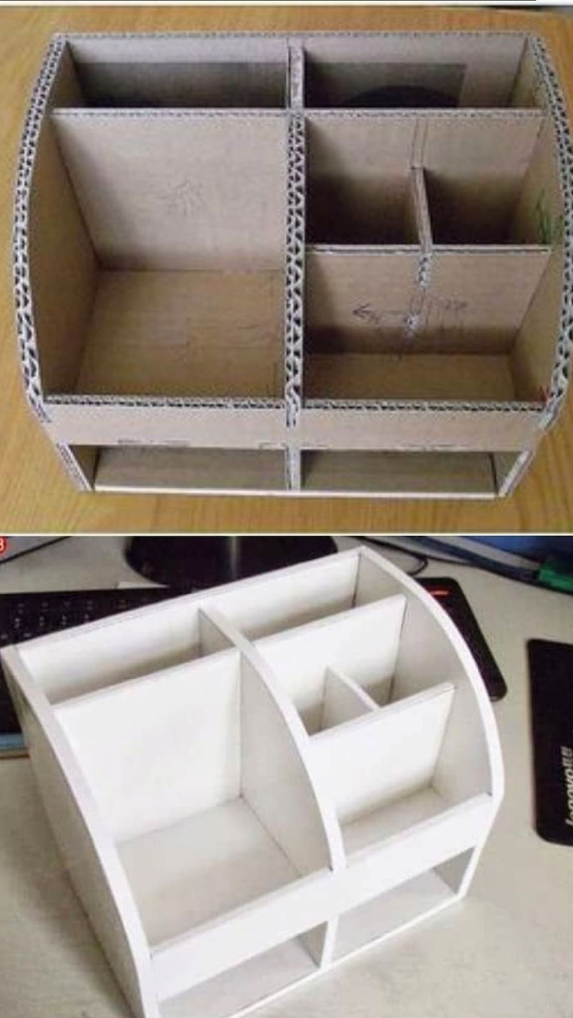 Chic and Functional DIY Cardboard Organizer