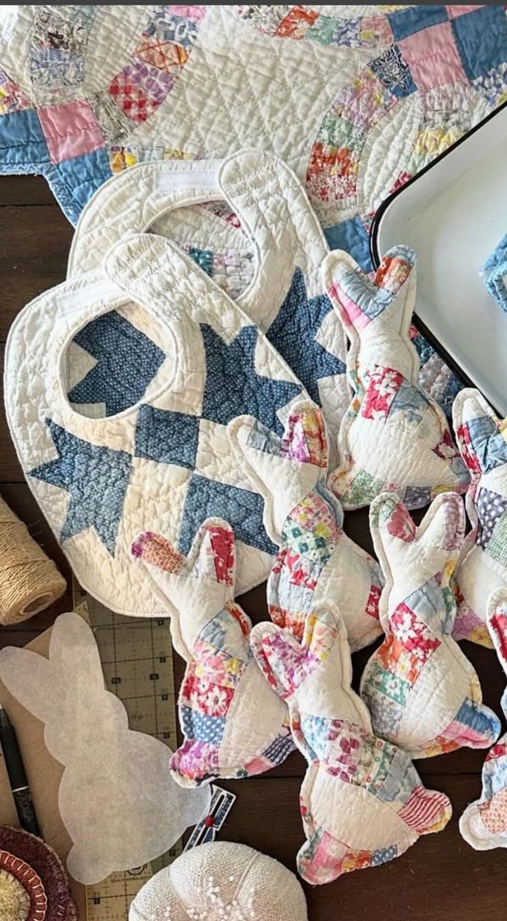 Quilted Bunny Keepsakes and Star Bibs