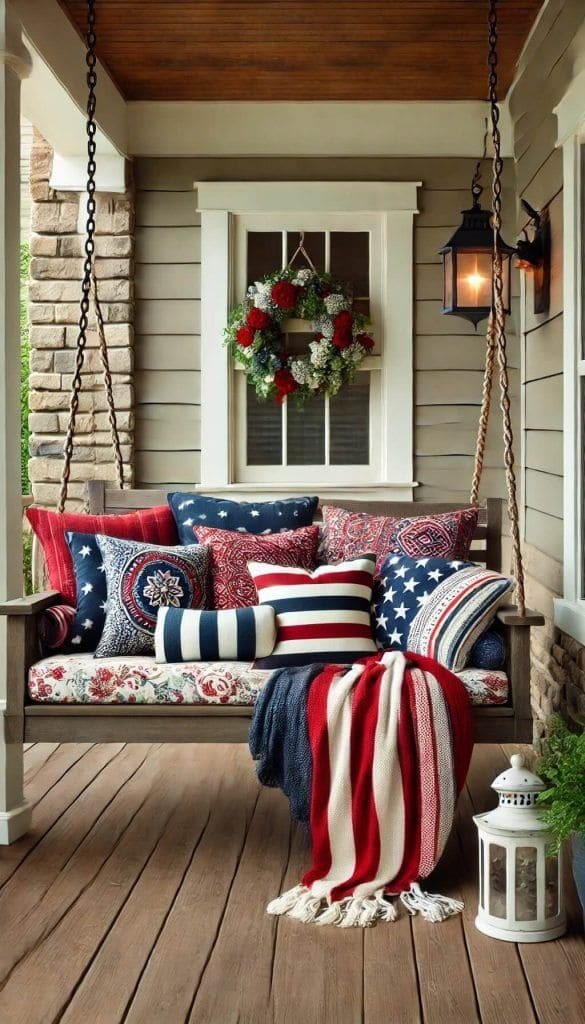 Patriotic Porch Swing Makeover