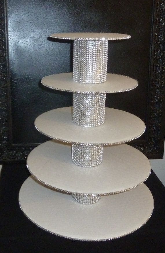Sparkle-Infused Tiered Cardboard Display