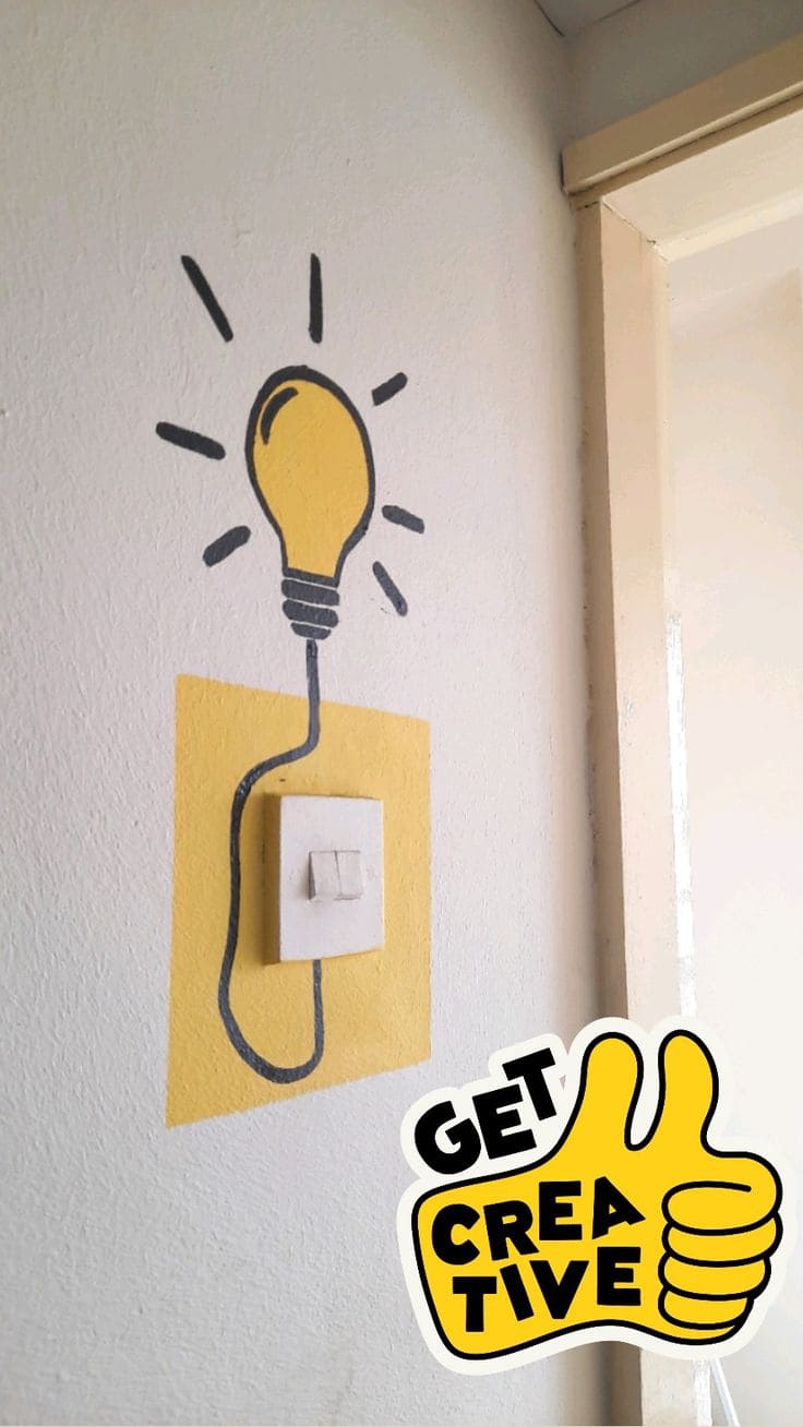 Brilliant Light Bulb Switchboard Art