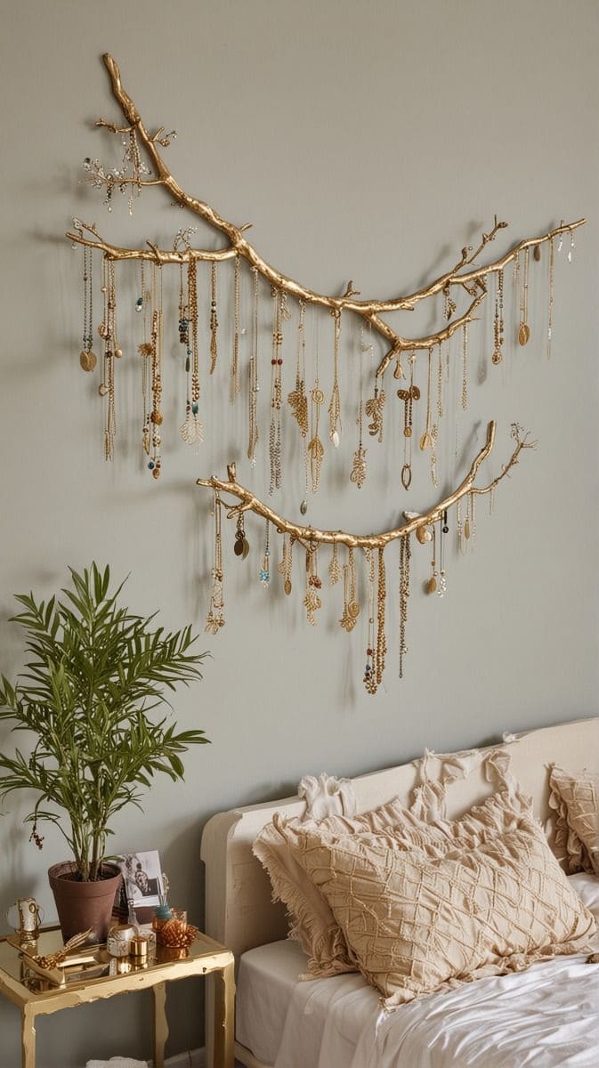 Elegant Wall Jewelry Tree Display