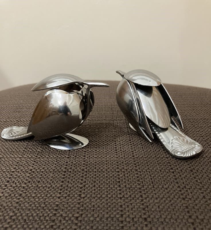 Vintage Spoon Bird Sculpture