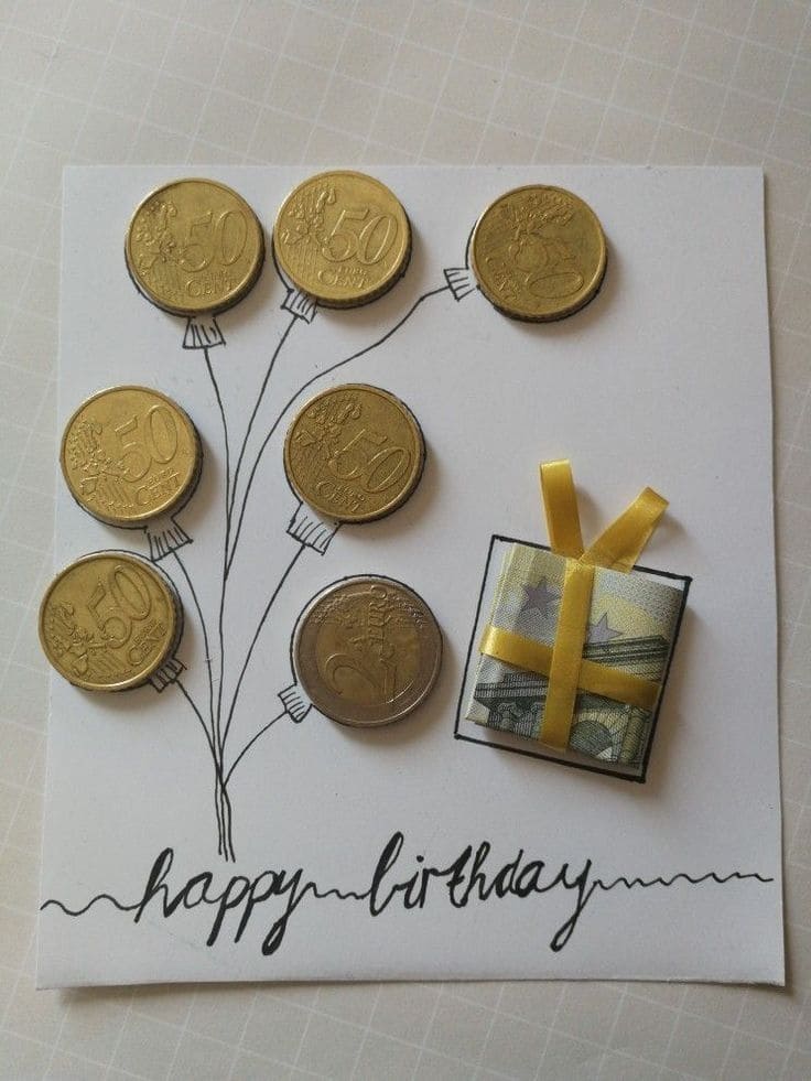 Creative Money Balloon Birthday Card DIY