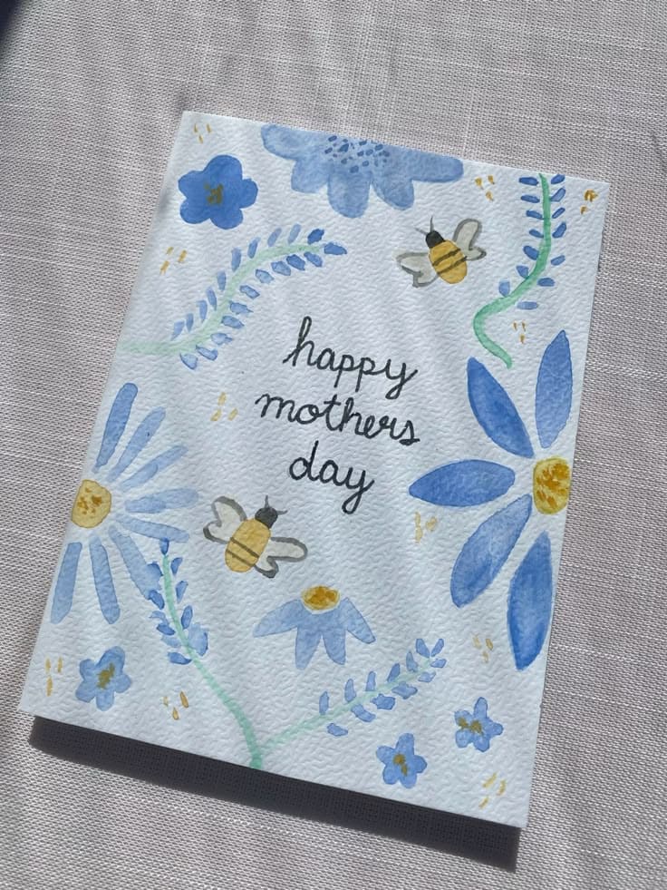 Watercolor Mothers Day Card
