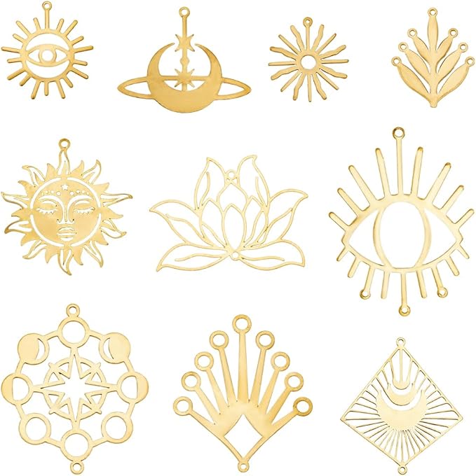 Shop gold-tone sun face charm