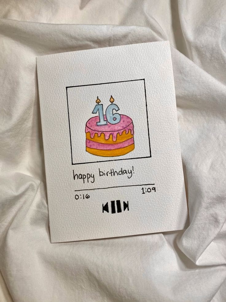 Trendy Music Player Birthday Card DIY