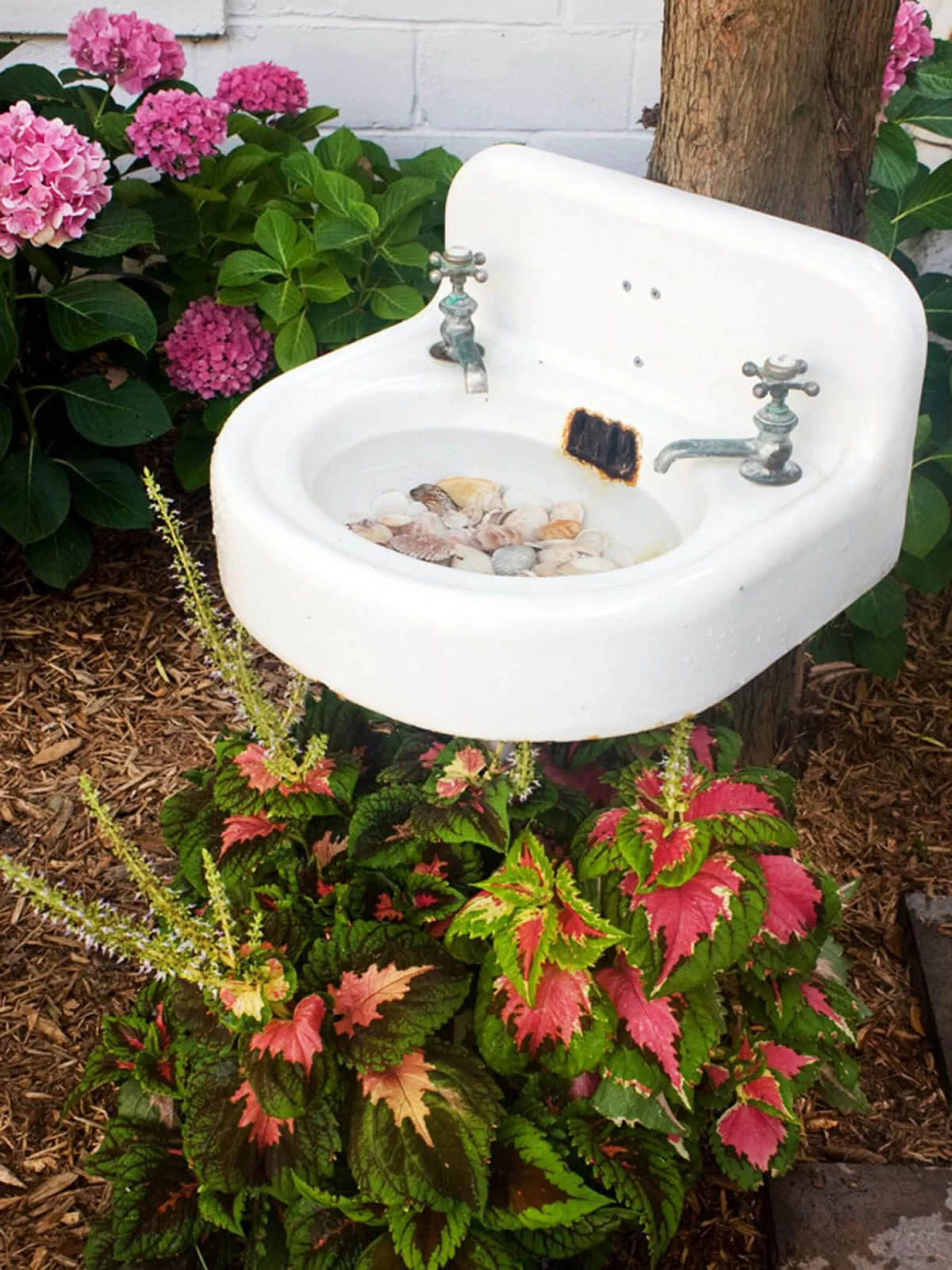 Vintage Sink Birdbath
