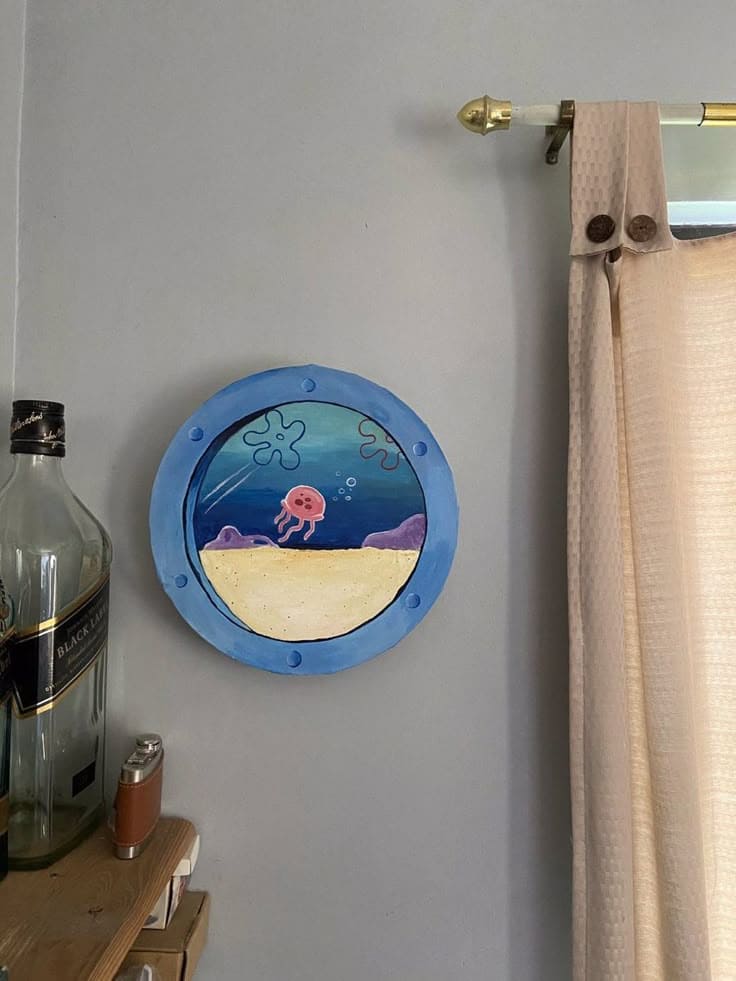 Whimsical Porthole CD Wall Art