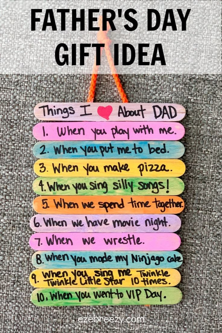 DIY Things I Love About Dad Hanging Craft