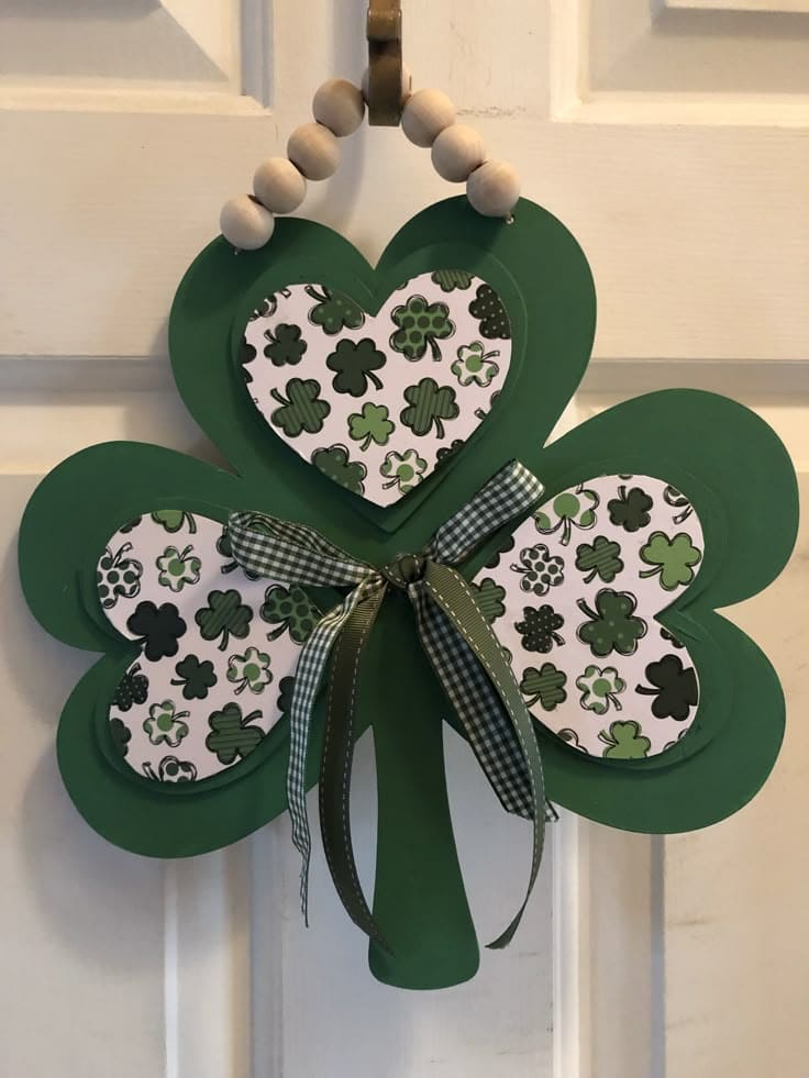 Vibrant St. Patricks Day Door Shamrock