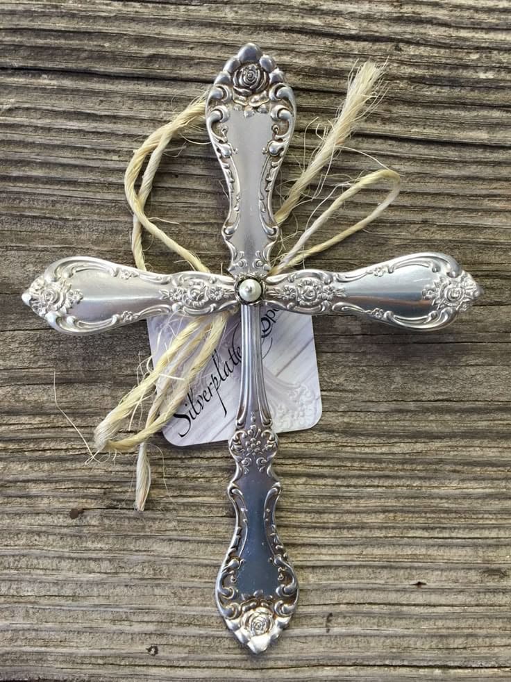 Vintage Spoon Handle Cross Wall Decor