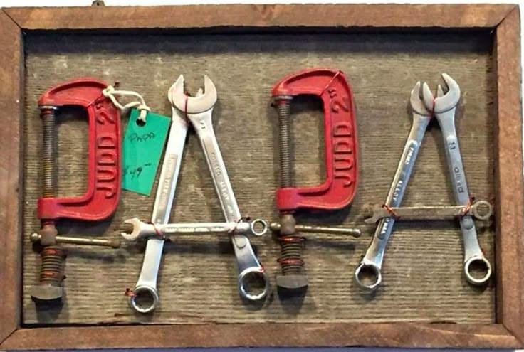 Personalized Name Sign from Old Wrenches
