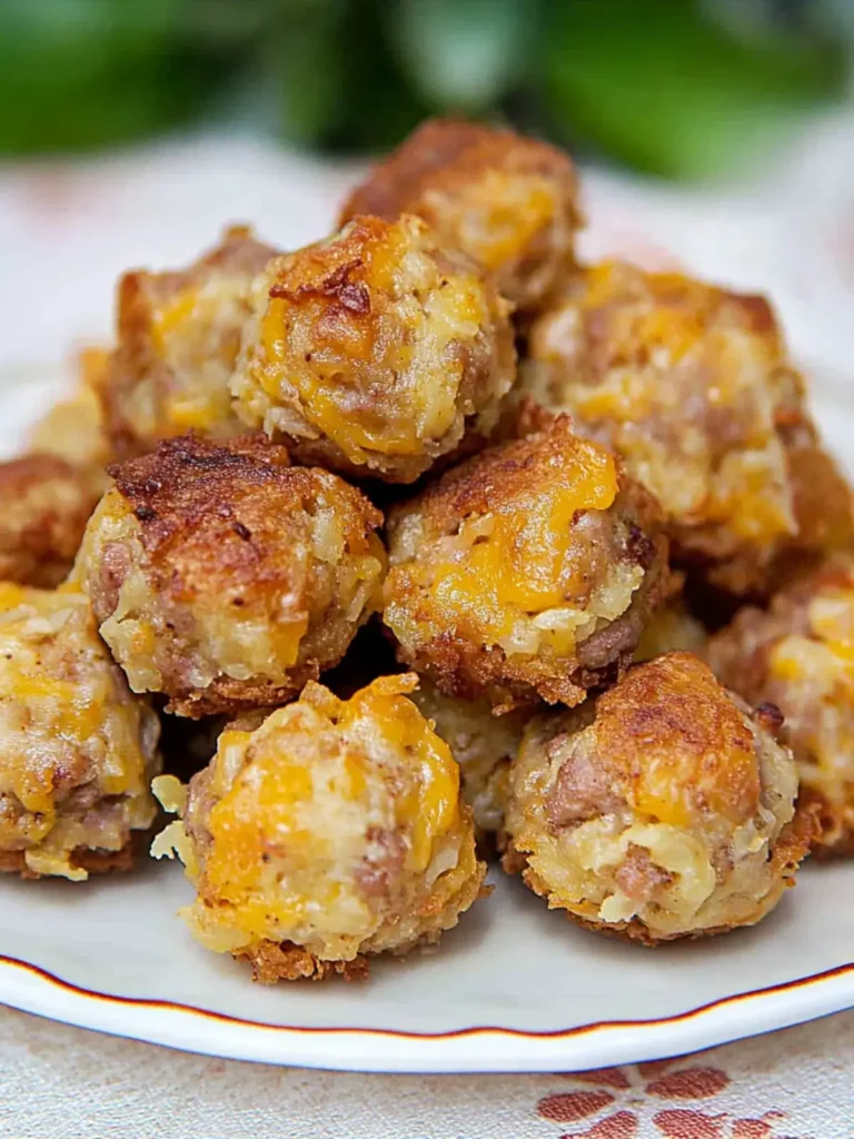 Savor Every Bite of Cheesy Sausage & Hash Brown Balls